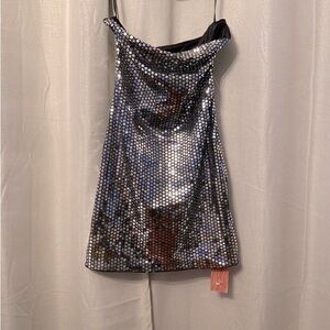Metallic Mini Dress